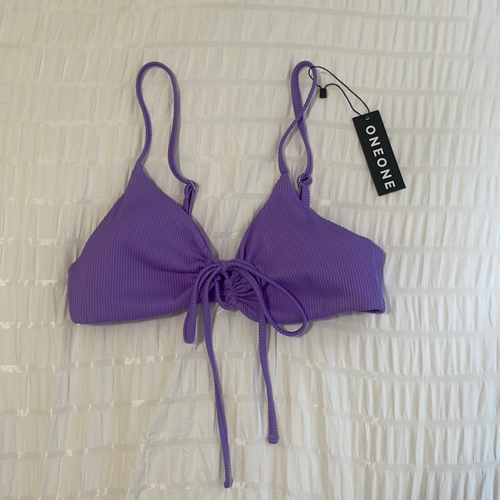 NWT OneOne Swimwear Maggie Top in Lavender